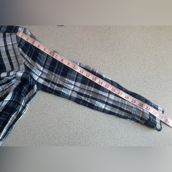 Brody Myles Blue Plaid Rayon Shirt Size Small - Picture 14 of 15